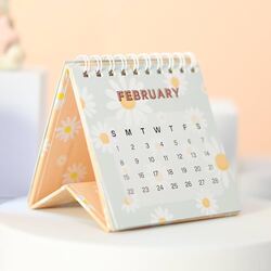 SCONY G 2026 MINI DESKTOP CALENDAR - FLORAL DESIGN - 9×9cm